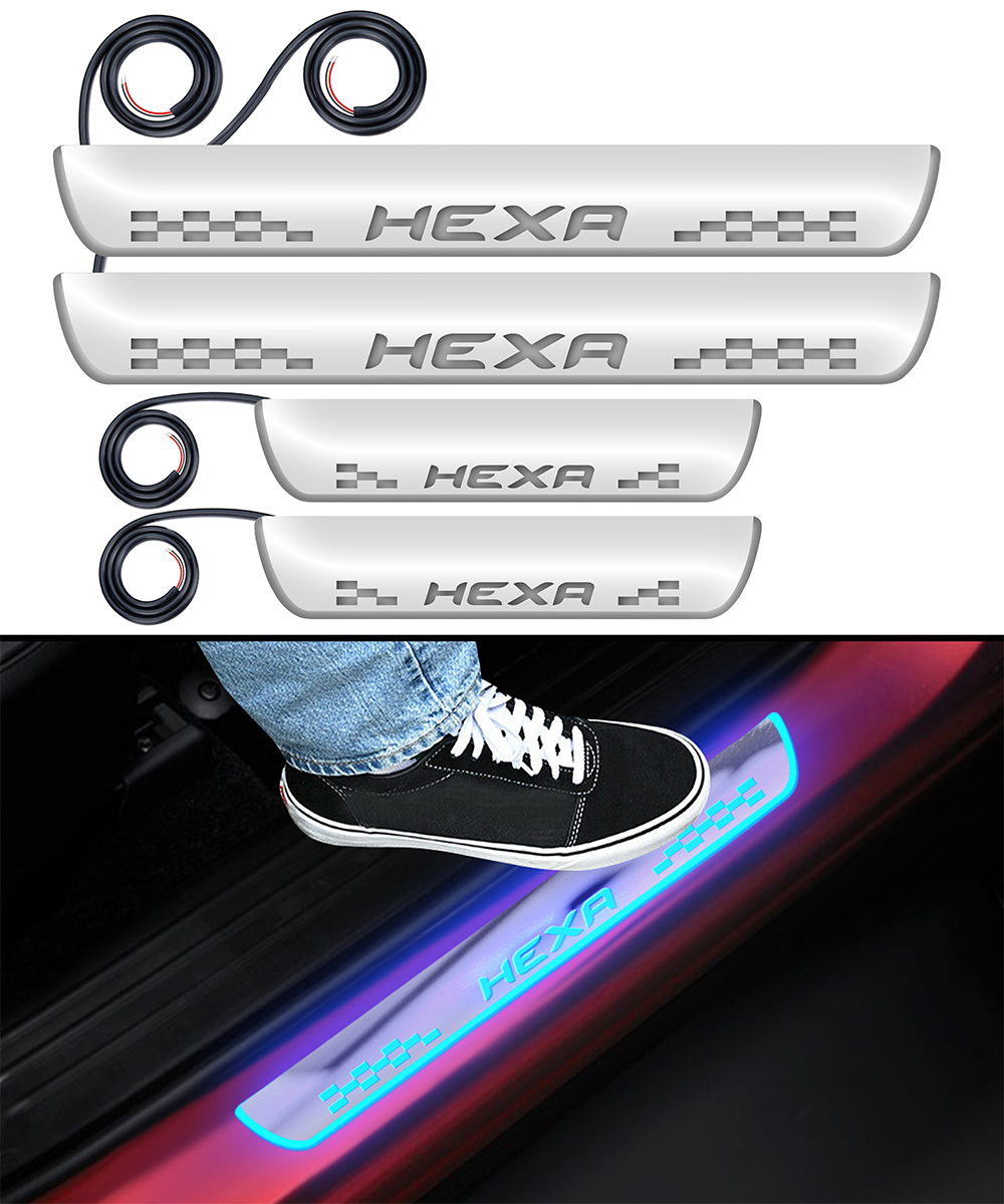 FABTEC - Car Door Foot Step Sill Plate for Tata Hexa