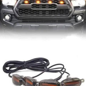 FABTEC - Universal 4 X 4 Daytime Running Light Led Car Grill Raptor Style Emergency Warning Off-Roading Light for All Car/Truck/SUV