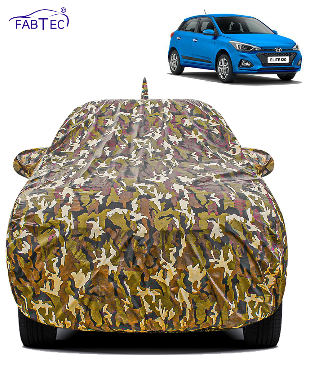 FABTEC - Jungle Print Waterproof Car Body Cover for Hyundai Elite I20