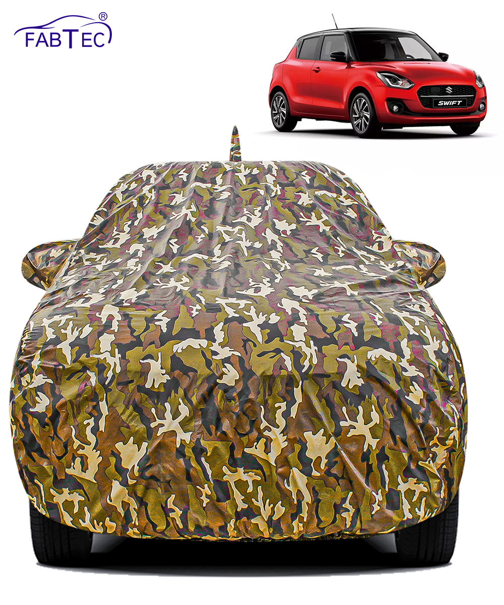 FABTEC - Jungle Print Waterproof Car Body Cover for Maruti Suzuki Swift 2018