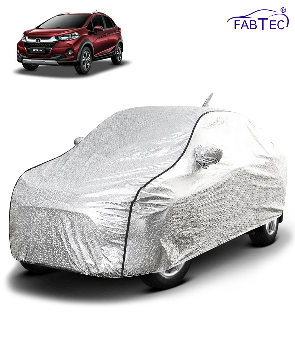 FABTEC - Metallic Silver Black Border Waterproof Car Body Cover for Mahindra XUV 300