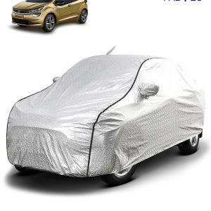 FABTEC - Metallic Silver Black Border Waterproof Car Body Cover for Tata Altroz
