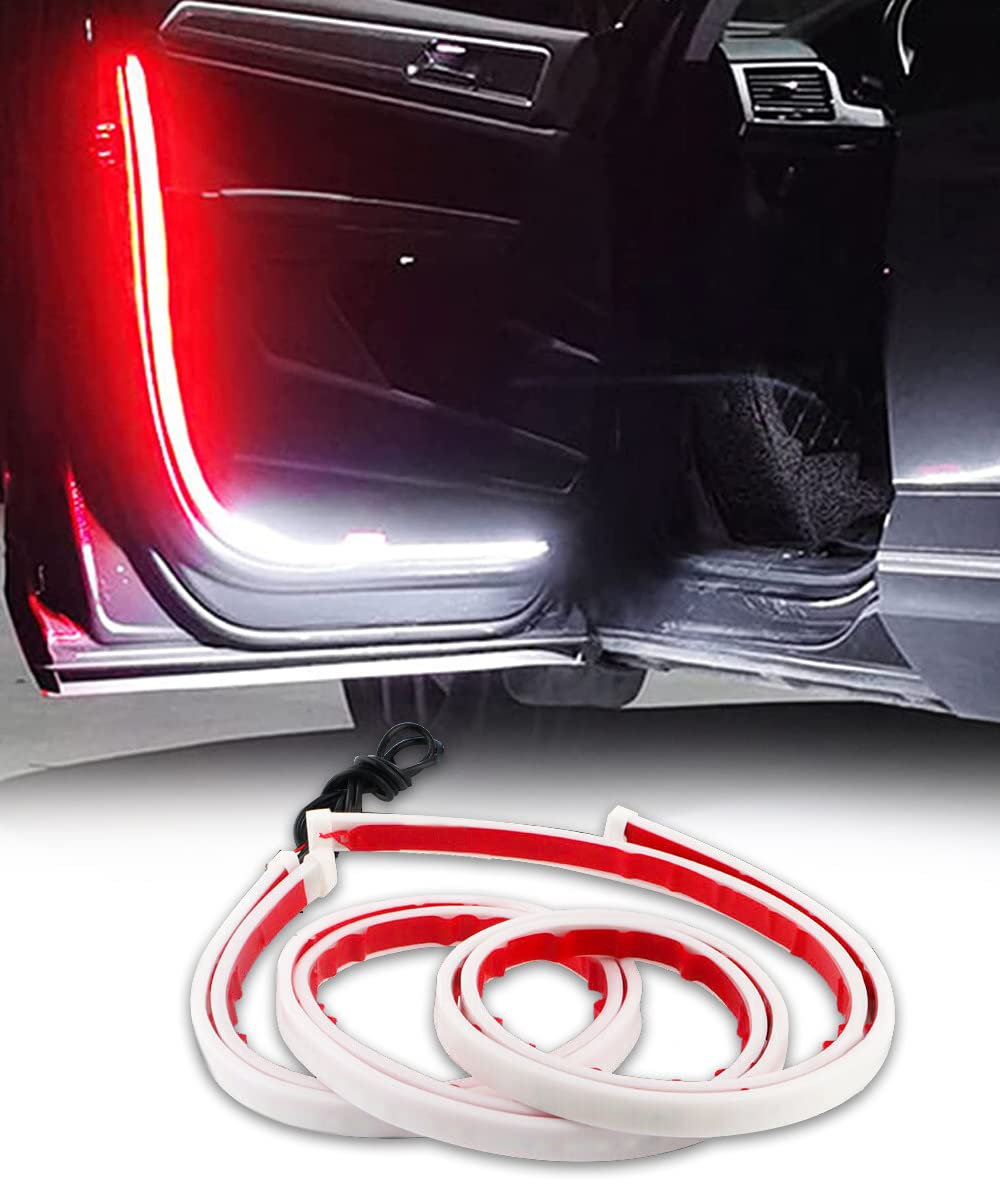 FABTEC - Car Door Opening Warning Flasher Light 144 LED Interior Strobe Anti Rear-end Collision Safety Matrix Light