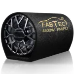 FABTEC 10 Inch High Power Active Super Car Bass Tube Subwoofer with Inbuilt Amplifier Powerful Audio and Deep Bass 4800W (Blac