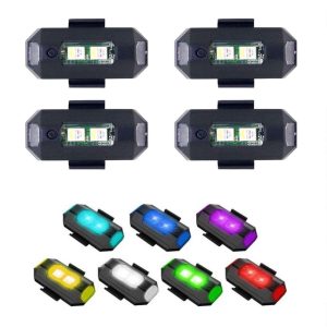 FABTEC - 7 Color Multipurpose Mini Led Strobe Signal Light Universal for Car, Bike, Scooty, Cycle Helmet