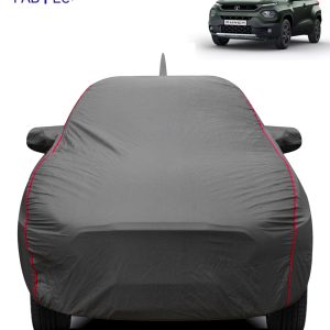 FABTEC - 2x2 Heavy Duty Red Border Car Body Cover for Tata Punch