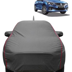 FABTEC - 2x2 Heavy Duty Red Border Car Body Cover for Maruti Suzuki Baleno 2022