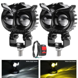 FABTEC - Mini Drive Owl Led Fog Light Projector - Bar Light Cars, Bikes, Scooty