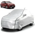 FABTEC - Metallic Silver Black Border Waterproof Car Body Cover for Toyota Glanza