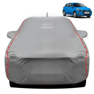 FABTEC - Peva Waterproof Red Border Car Body Cover for Hyundai Elite I20