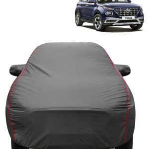 FABTEC - 2x2 Heavy Duty Red Border Car Body Cover for Hyundai Venue