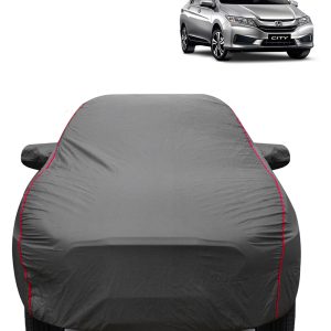FABTEC - 2x2 Heavy Duty Red Border Car Body Cover for Honda City