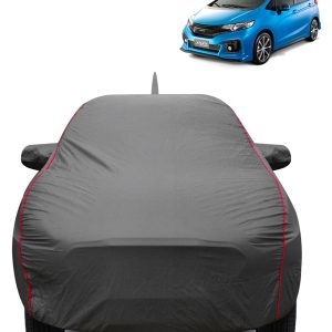 FABTEC - 2x2 Heavy Duty Red Border Car Body Cover for Honda Jazz