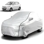 FABTEC - Metallic Silver Black Border Waterproof Car Body Cover for Hyundai I10