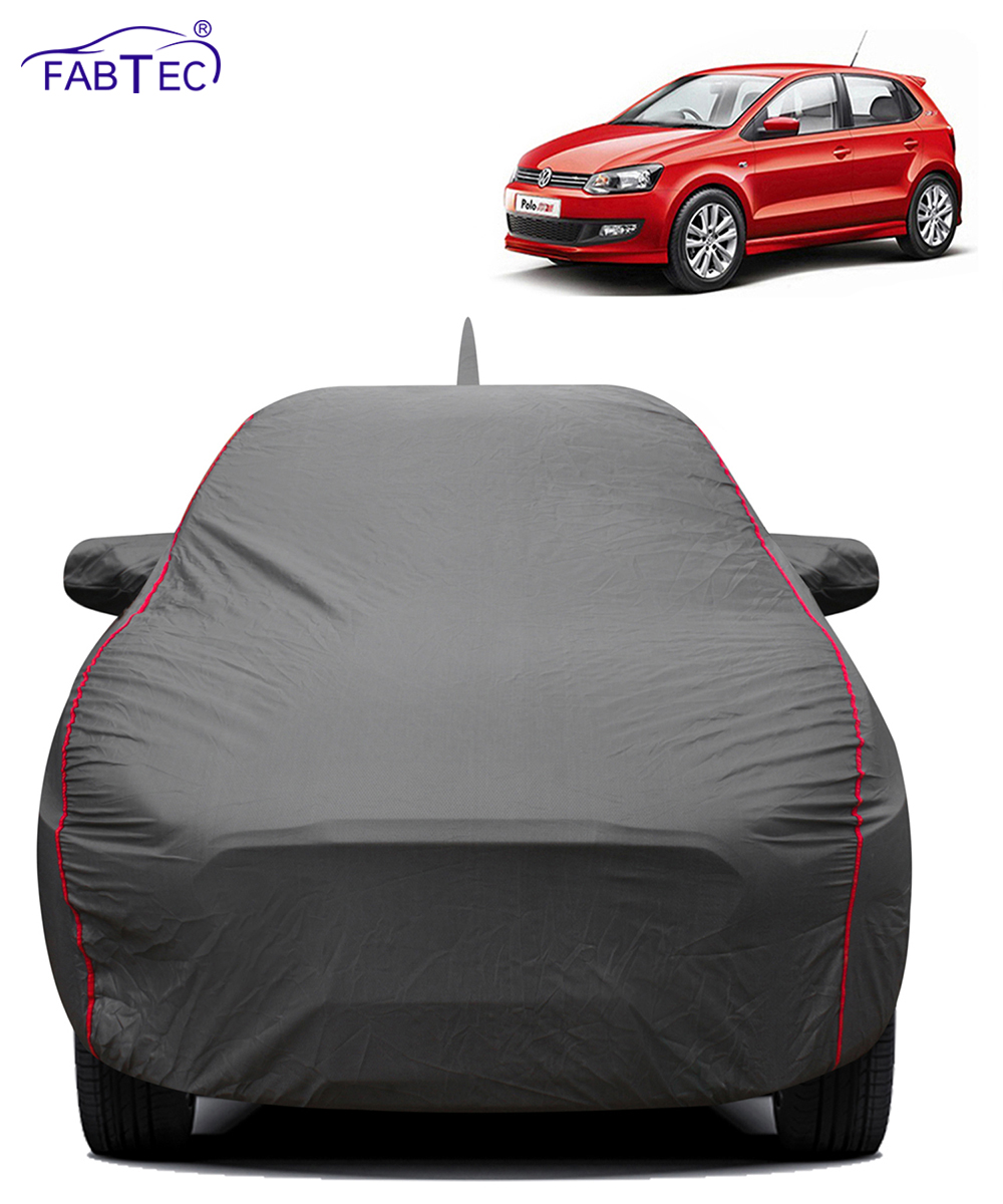 FABTEC - 2x2 Heavy Duty Red Border Car Body Cover for Volkswagen Polo