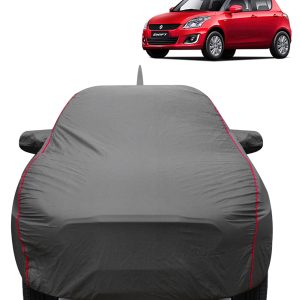 FABTEC - 2x2 Heavy Duty Red Border Car Body Cover for Maruti Suzuki Swift