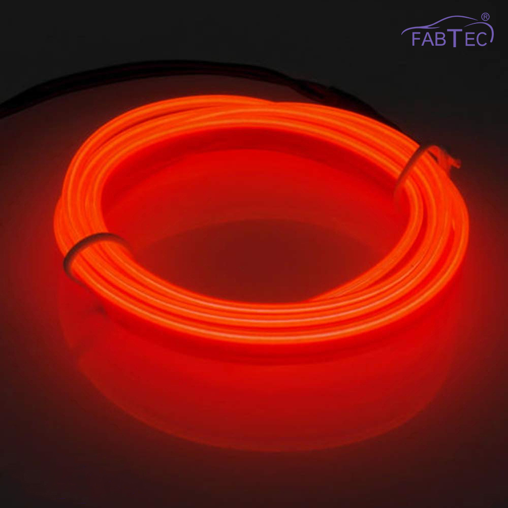 FABTEC - EL Wire Car Interior Light Ambient Neon Light for All Cars with Adapter