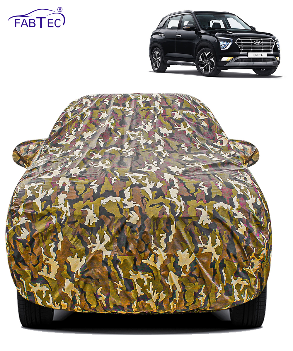 FABTEC - Jungle Print Waterproof Car Body Cover for Hyundai Creta New