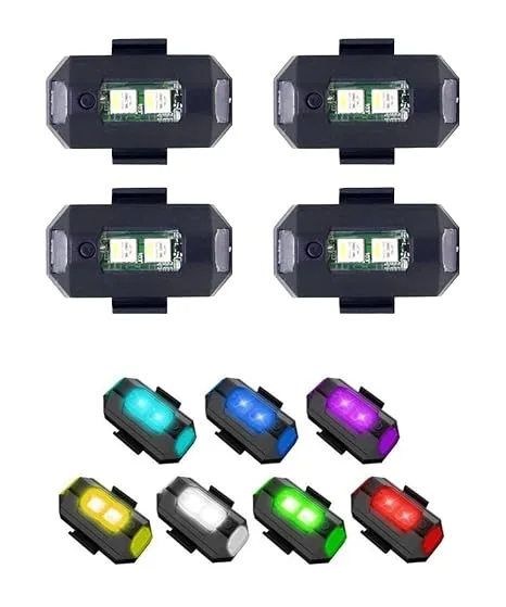 FABTEC - 7 Color Multipurpose Mini Led Strobe Signal Light Universal for Car, Bike, Scooty, Cycle Helmet