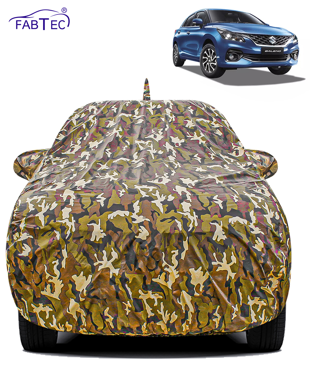 FABTEC - Jungle Print Waterproof Car Body Cover for Maruti Suzuki Baleno 2022