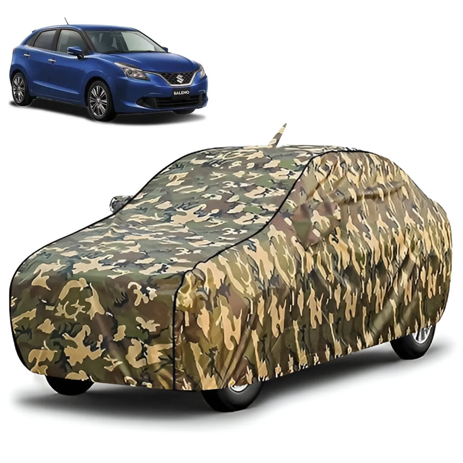 FABTEC - Jungle Print Waterproof Car Body Cover for Maruti Suzuki Baleno