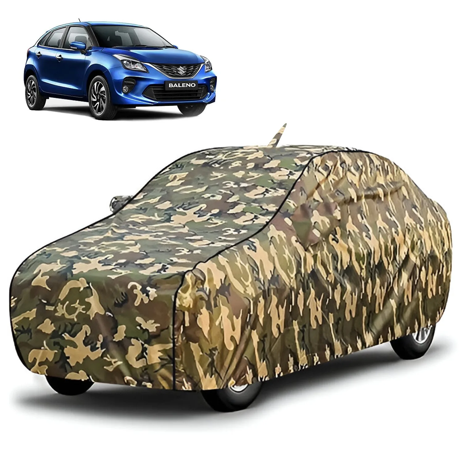 FABTEC - Jungle Print Waterproof Car Body Cover for Maruti Suzuki Baleno 2022