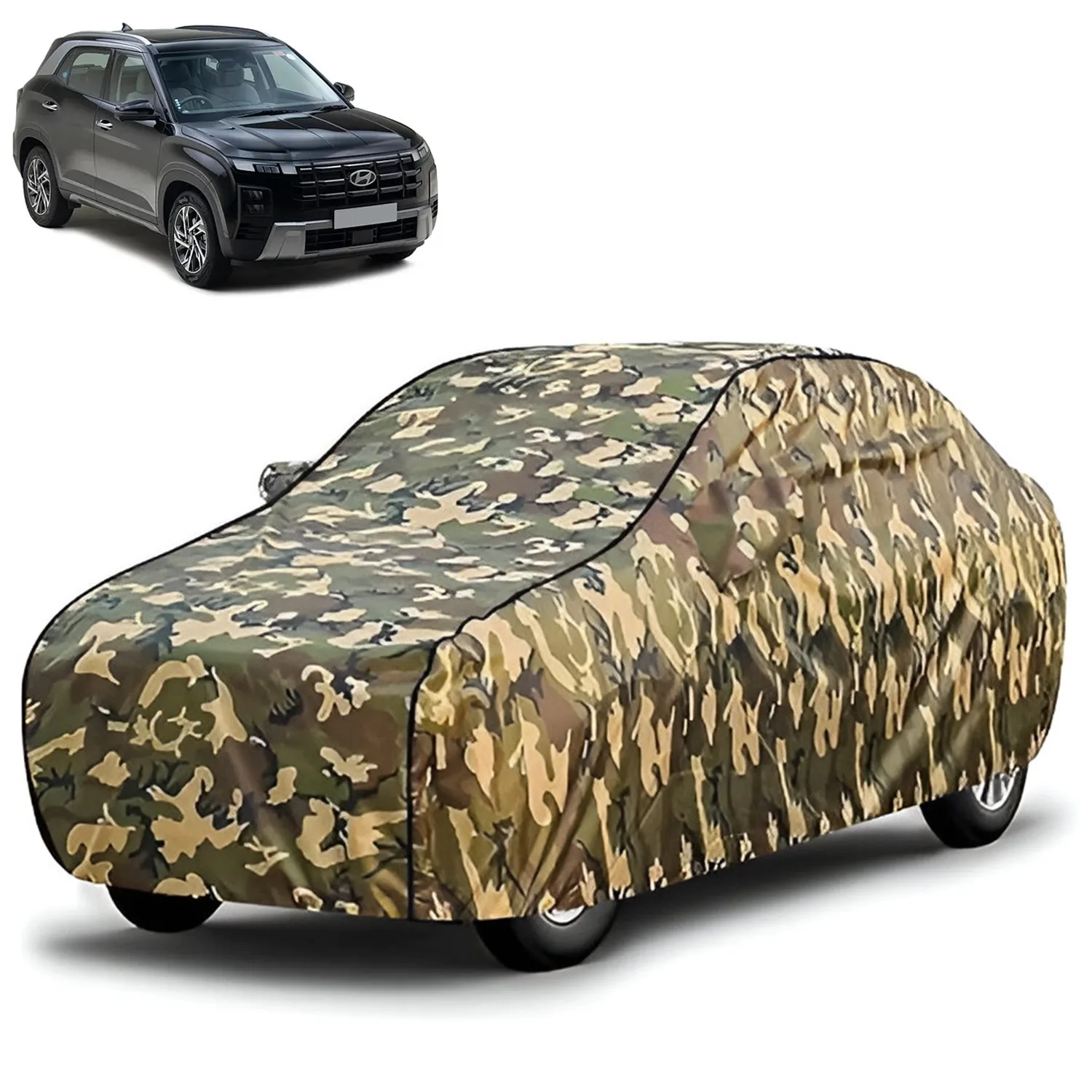 FABTEC - Jungle Print Waterproof Car Body Cover for Hyundai Creta