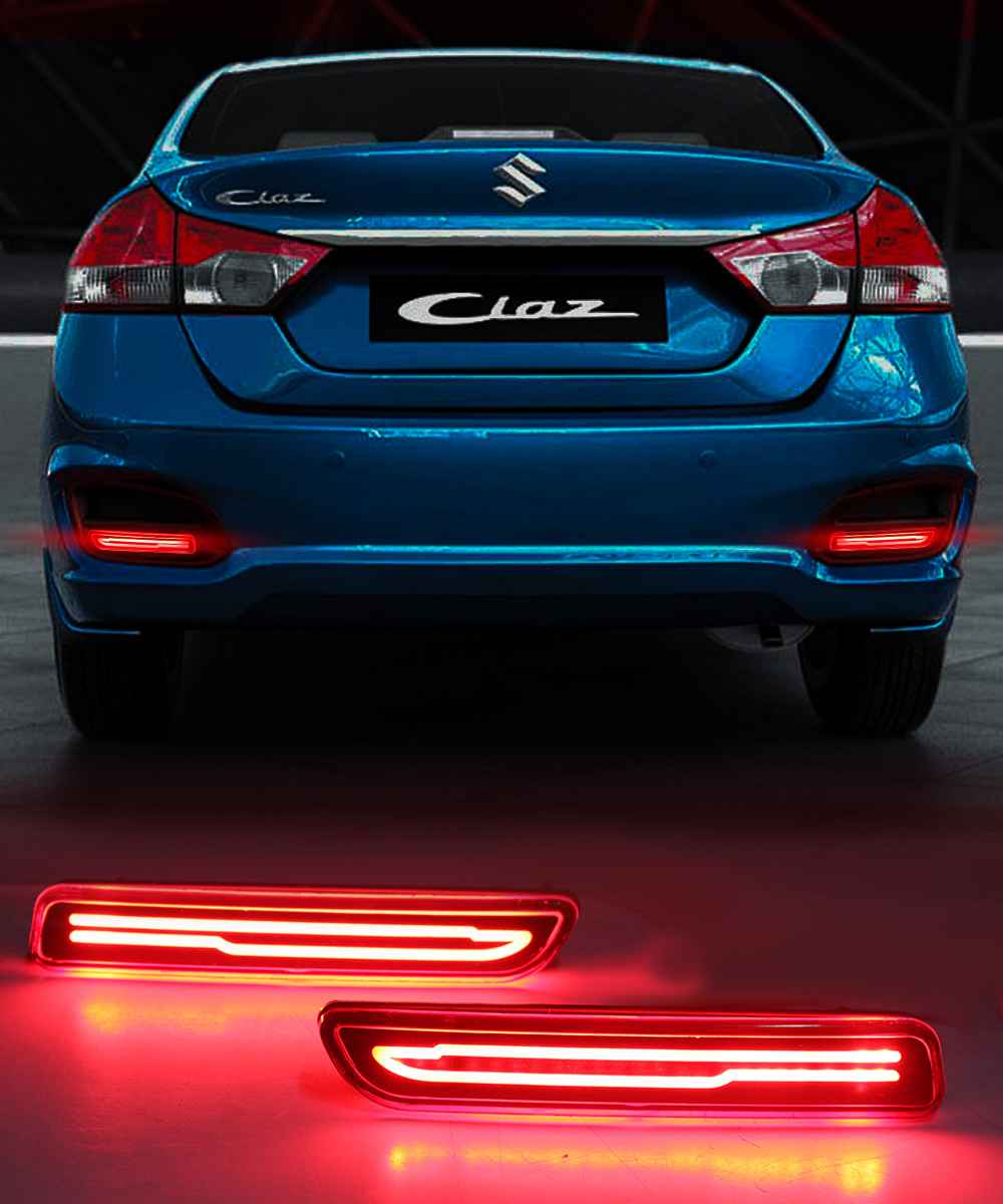 FABTEC - Car LED Imported Moving Reflector Rear Bumper Brake Light -Matrix with Running Indicator A 2