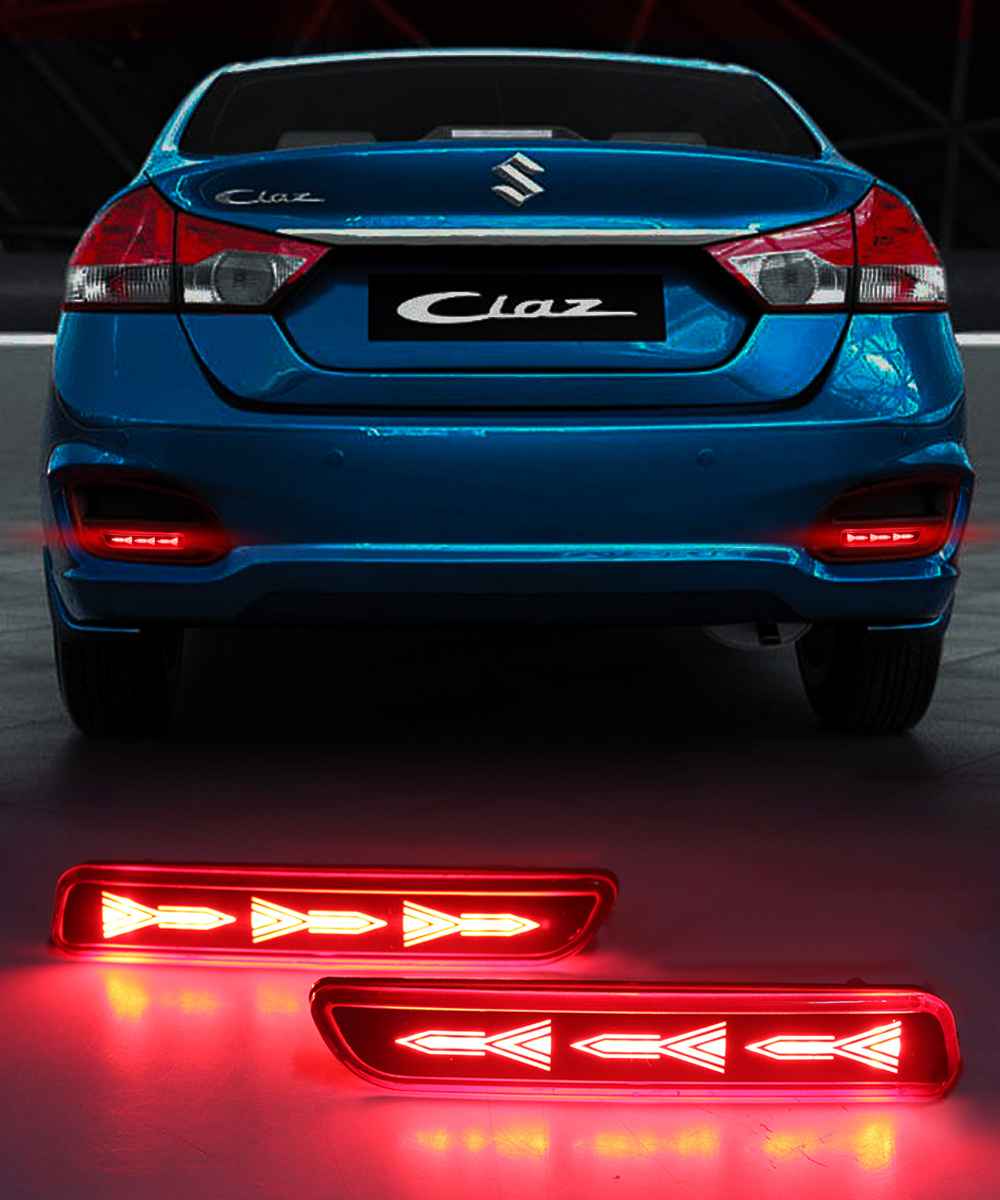FABTEC - Car LED Imported Moving Reflector Rear Bumper Brake Light -Matrix with Running Indicator D 2