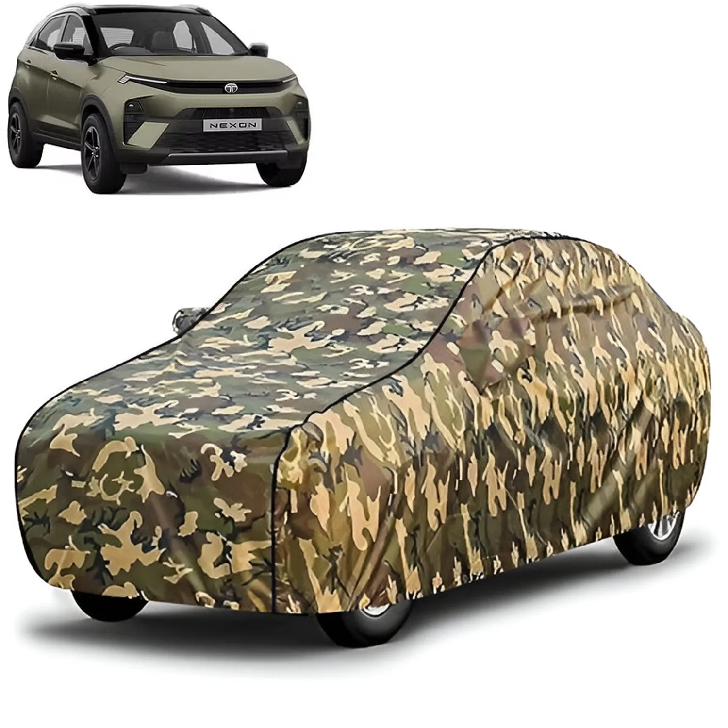 FABTEC - Jungle Print Waterproof Car Body Cover for Tata Nexon