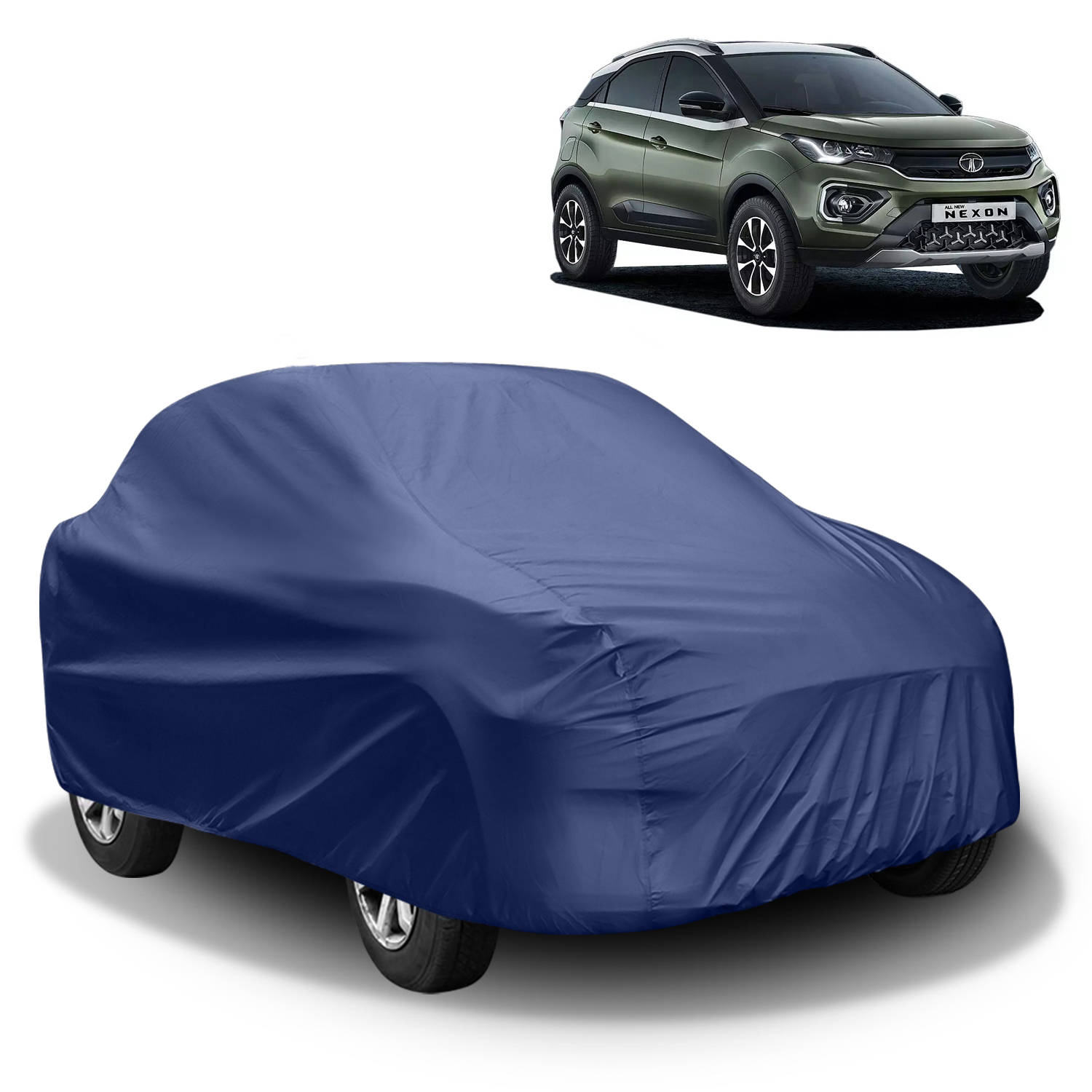 FABTEC - Navy Blue Car Body Cover for Tata Nexon