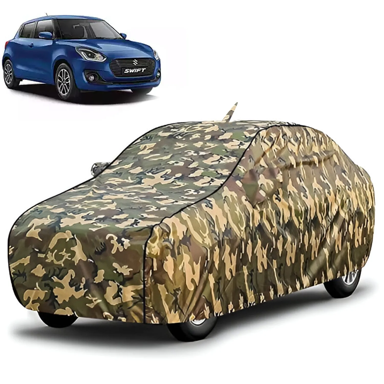 FABTEC - Jungle Print Waterproof Car Body Cover for Maruti Suzuki Swift 2018