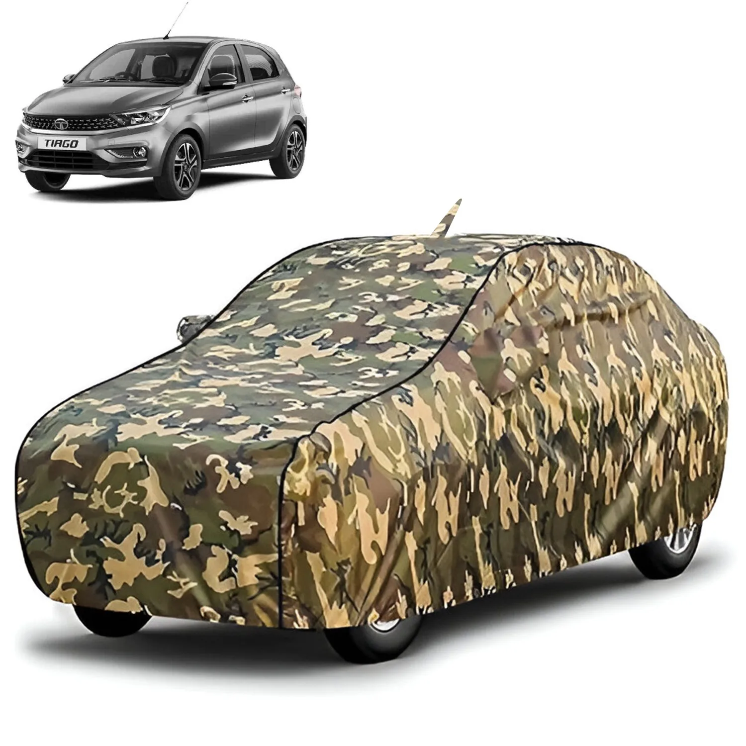 FABTEC - Jungle Print Waterproof Car Body Cover for Tata Tiago