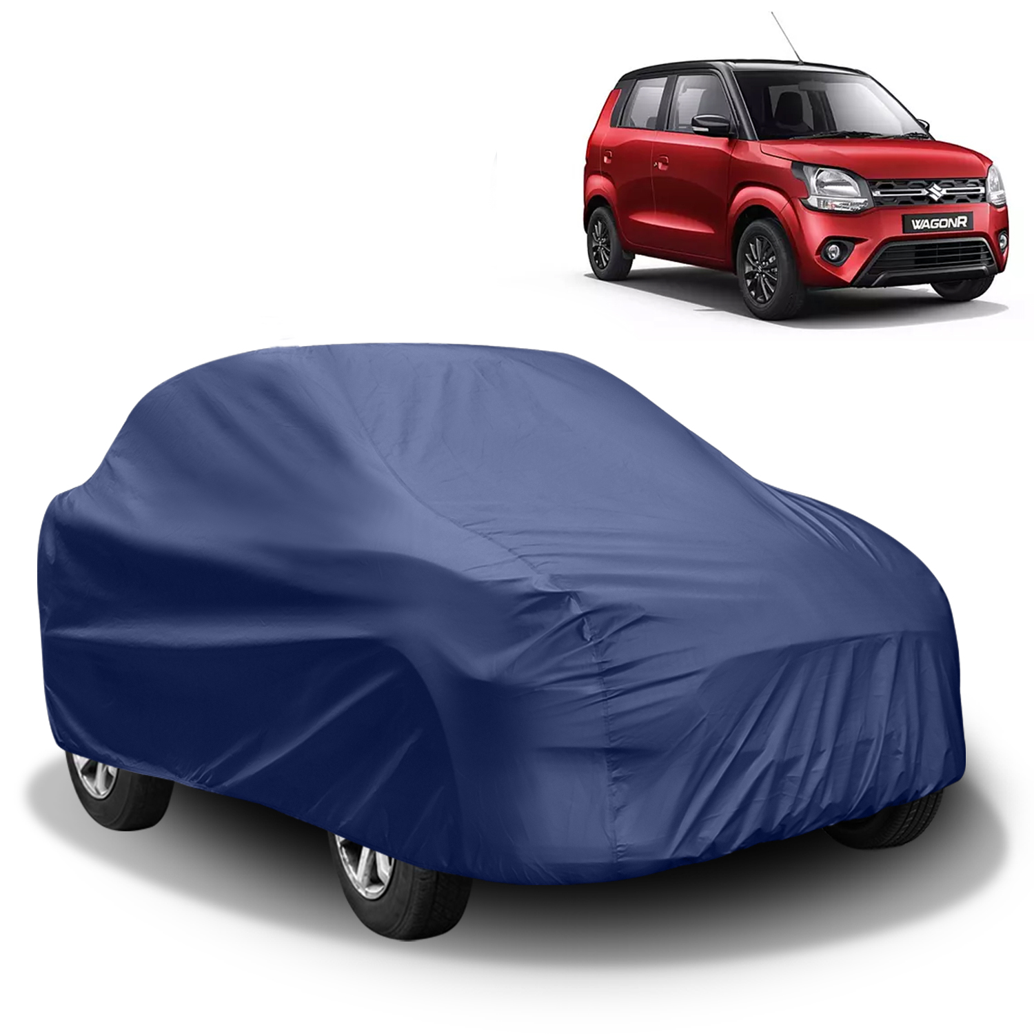 FABTEC - Navy Blue Car Body Cover for Maruti Suzuki WagonR