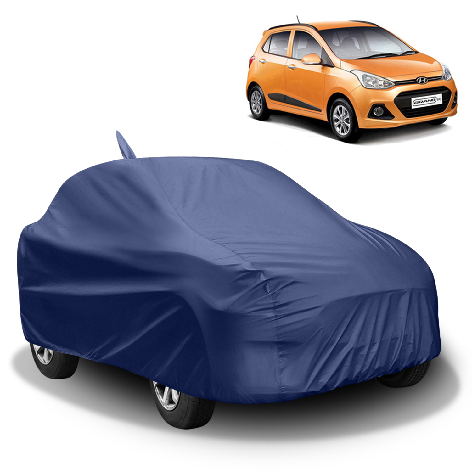 FABTEC - Navy Blue Car Body Cover for Hyundai Grand I10