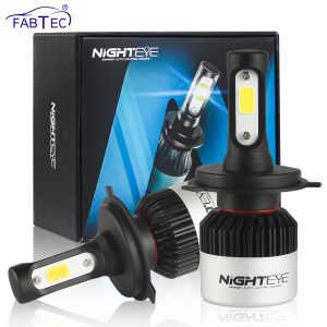 Fabtec Original Nighteye H4 White LED Plug & Play Headlight LED For Cars, Bike and Scooty (72W/10000LM/6000K)