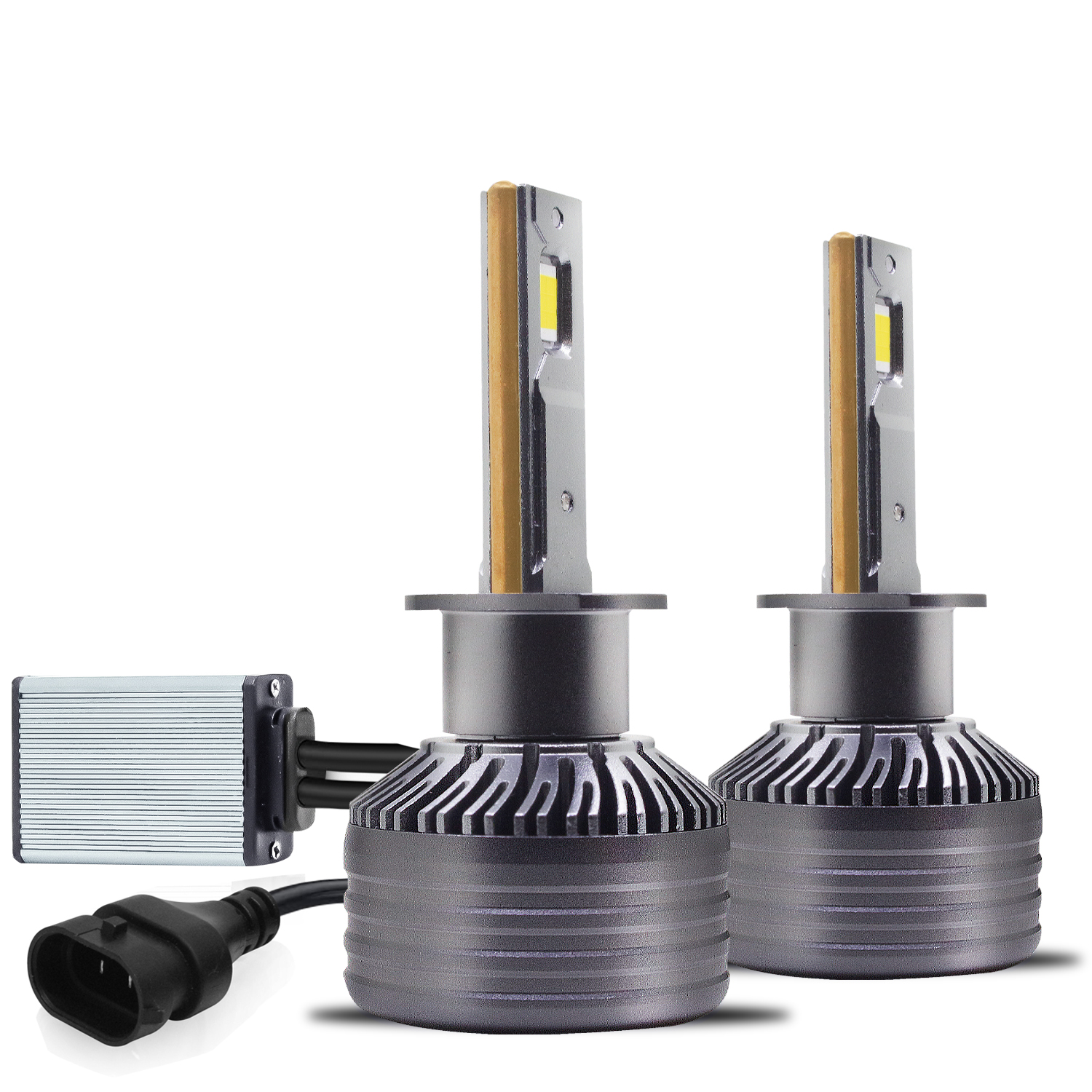 Fbatec Crystal Eye H1 White Plug & Play LED Headlight Bulb For Cars and Bikes (150W/12000LM/6000K)