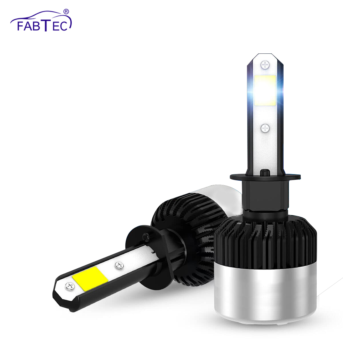 Fabtec Original Nighteye H1 White LED Plug & Play Headlight LED For Cars, Bike and Scooty (72W/10000LM/6000K)