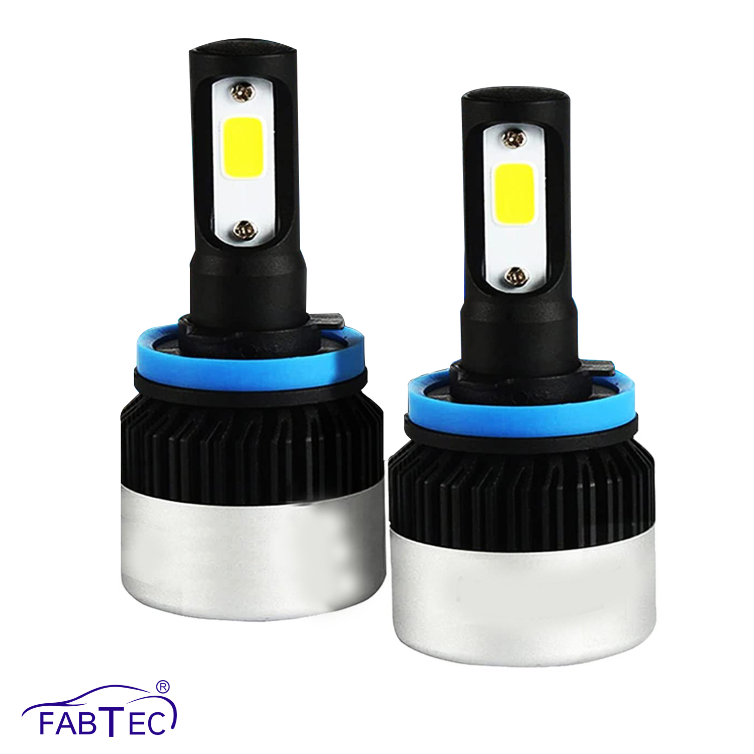 Fabtec Original NightEye H8/H11/H16 White Plug & Play Headlight & Fog light LED Bulb for Cars (72W/10000LM/6000K)