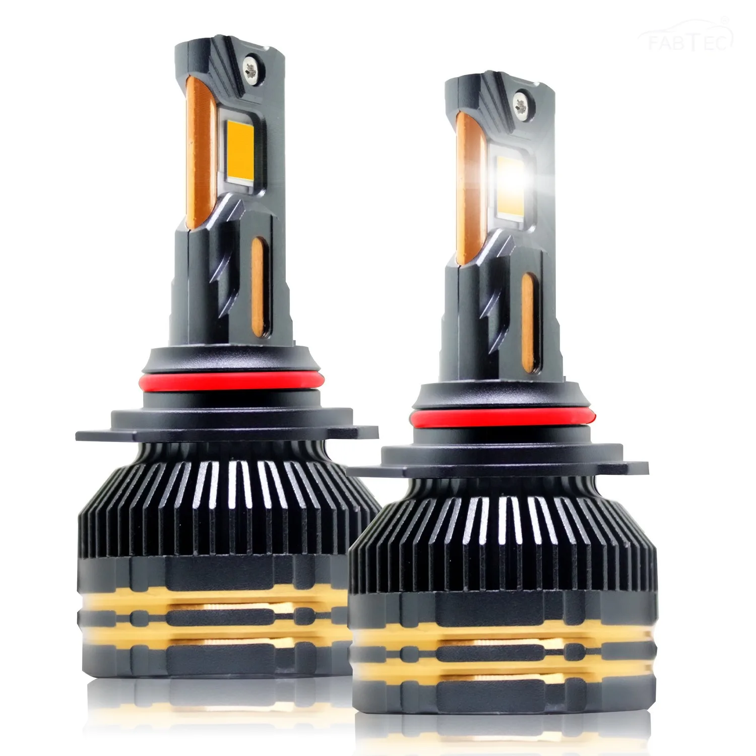 Fabtec Crystal Eye 9005 White Plug & Play LED Headlight Bulb For Cars (300W/24000LM/6500K)