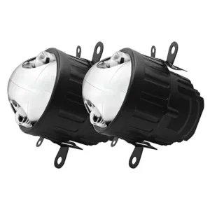 Fabtec 3 inch 55W 3 in 1 Yellow White & Natural White LED Projector with High/Low Function 12V Projector Fog Light for Cars