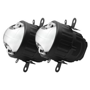 Fabtec 3 inch 55W 3 in 1 Yellow White & Natural White LED Projector with High/Low Function 12V Projector Fog Light for Cars