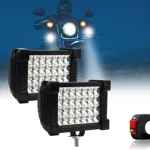 FABTEC 4 Inch 24 led bar Light Bike Led Fog Light 24 led Off-Road Flood Beam for Bikes and Scooties with On/Off Switch (White) (24 Led 4 Inch) (Set of 2)