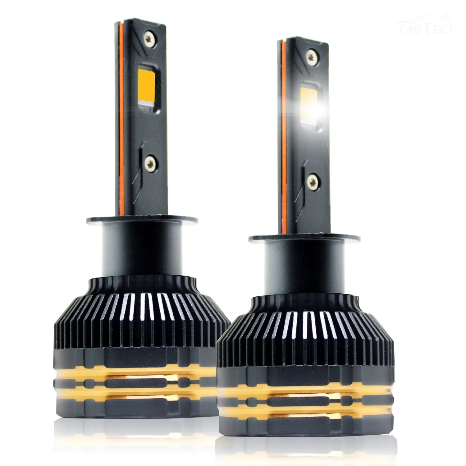 Fabtec Crystal Eye H1 White Plug & Play LED Headlight Bulb For Cars (300W/20000LM/6500K)
