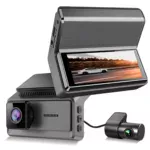 FABTEC 2 Channel 4K DVR DashCam with 4K Front & 1K Rear View Camera Recording DVR with Loop Recording(256 GB/Wi-Fi, App)